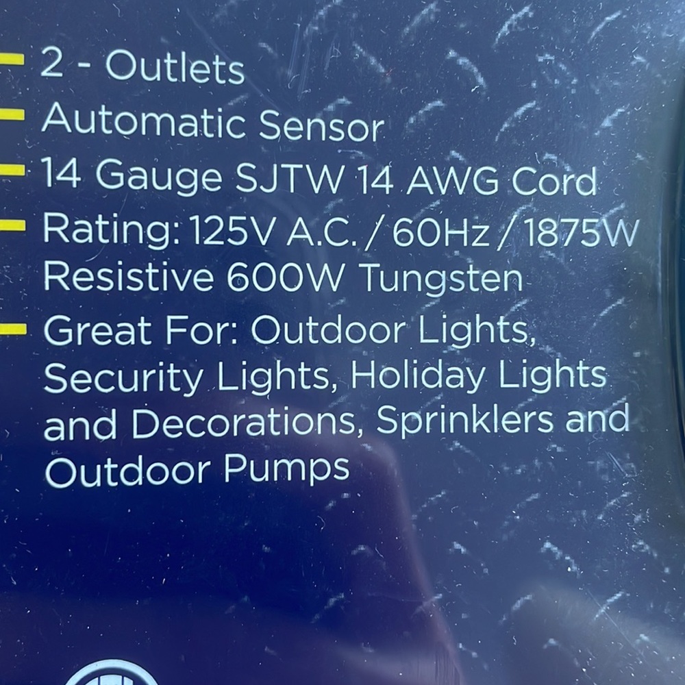 NEW ProEssentials Outdoor PhotoCell Timer Outlet Automatic Sensor Holiday Lights - Picture 2 of 9